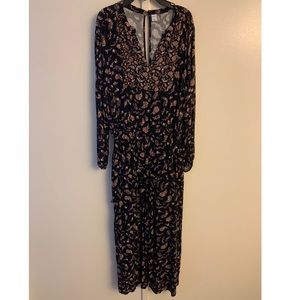 Old Navy Floral Long Sleeve Jumpsuit Romper L